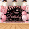 jijAcraft Geburtstag Banner, Rose Gold Geburtstag Party Dekoration, Geburtstag Hintergrund Banner Deko, Happy Birthday Banner Poster für Mann Frau (185cm×115cm)