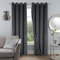 always4u Super Soft Velvet Curtains Charcoal Grey Blackout Curtains 52x63 Inches Eyelet Thermal Insulated Unlined Window Treatment for Living Room 1 Pair