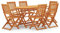 Yolola Sitzgruppe Gartenmöbel Set Holz Garten Essgruppe 6 Personen Gartenmöbel Set mit 6 Klappstühle Gartenmöbel Essgruppe Gartengarnitur Sitzgarnitur Gartentisch Balkonmöbel Set Balkongarnitur