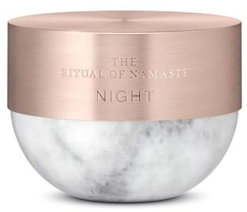 RITUALS The Ritual of Namaste, GLOW - Crema Hidratante Facial de Noche, Antiedad con Complejo Reparador de Bakuchiol, Antiarrugas Reparadora - 50 ml