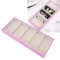 Brillen Display Organizer, Sonnenbrillen Display Brillen Etuis, 5 Gitter Sonnenbrillen Display Box aus Leder und MDF, Brillenhalter Aufbewahrungsbox, für Brillen, Uhren, Armbänder, Halsketten(rosa)