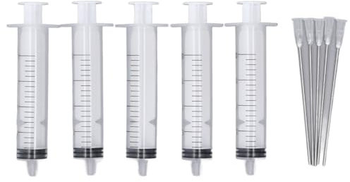 Jeringa De Recarga De Tinta Para Cartucho, Herramienta De Recarga De Tinta Para Impresora De Inyección De Tinta, 5 Uds., Jeringa De 20ml Con 5 Uds. De Aguja Plana De 10cm Para Oficina Escuela Y Hogar