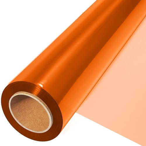45CM x 30M Klare Cellophan Rolle - 3 Mil Dicke Orange Zellophan Transparent, Klare Cellophan-Taschen