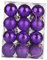 Milageto 24x Palline di Natale Palline per Albero di Natale Artigianato Infrangibile Ornamenti Decorativi per Albero di Natale per Vacanze, Matrimoni, Viola