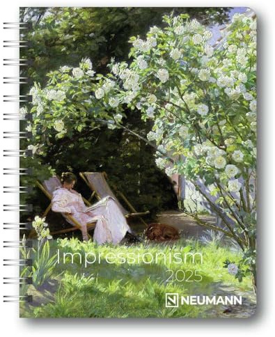 N NEUMANNVERLAGE - Impressionism 2025 Diary, 16,5x21,6cm, Taschenkalender mit zwölf Bildseiten und Notizseiten, herausnehmbaren Planer, Jahres- und ... und internationales Kalendarium: Diary