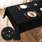 AooHome Tischdecke Abwaschbar, Schwarz Tischdecken 140x240cm Leinen-Optik Tischtuch aus Polyester Wasserabweisend mit Lotuseffekt, Dauerhaft Kratzfest für Wohnzimmer, Esszimmer, Balkon, Garten