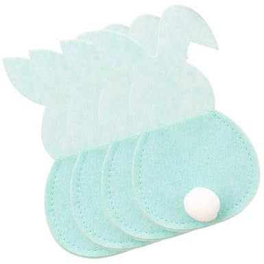 4 praktische Filz-Bestecktaschen mit Hasenmotiv, Osterhasen, Filz-Besteckhalter, Tasche, Frohe Ostern, Dekorationen für Besteck, Gabel, Set