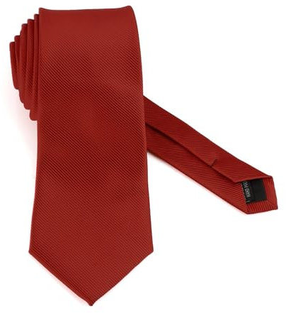 Cravate Homme Élégante en Soie - Fine, Slim pour Mariage - Noire, Rouge - Cadeau pour Homme et Femme - Tie Perverse