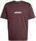 adidas Herren Essentials LINEAR Single Jersey Tee, Aurora Ruby/White, M