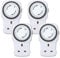 24 Hour Mechanical Timer Plug Socket UK, G-Homa Energy Saving Plug-in Segment Timer Switch with Programmable Time Controller for Indoor Lights, Lamps and Home Appliances, CE Listed (4 Pack)