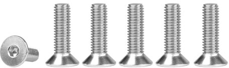 FOMGIIN Tornillos avellanados hexagonales M3x12mm, 100 Piezas Hexagonal Avellanado, DIN 7991 / ISO 10642 Cabeza Plana Tornillo de Acero Inoxidable 304 Para El Hogar de Bricolaje Edificio, A2 V2A