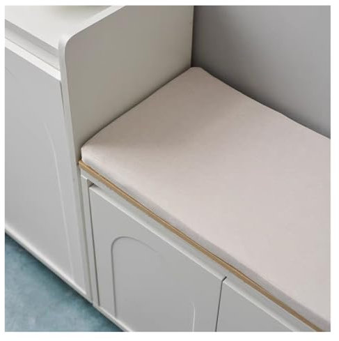 AQIGR Sitzkissen 60x30 80x30 100x30 100x40 Bankkissen Bankauflagen für Fensterbank 3/5cm Dickes Waschbare Abnehmbarer Sitzkissen für Gartenbank Esstisch, Bank, Drinnen(Beige,90x50x5cm Thick)