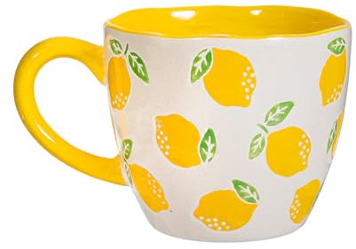 Sass & Belle Lemon Mug - Bright Yellow Drinking Cup for Tea or Coffee, Fun Kitchen Accessory or Gift, 350ml Capacity