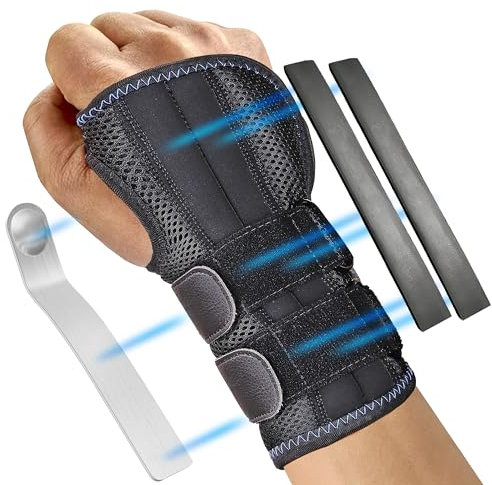 Faletony Handgelenk Bandagen 2 Stück Handgelenkstütze mit Metallschiene Handgelenkschiene für rechte und linke Hand Zur Linderung Von Tendinitis Arthritis Schmerzen Im Karpaltunnel