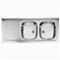 Fregadero de acero inoxidable para encimera 2 cubetas y bandeja recogegotas izquierda 120x50 cm - Mondy