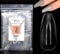 500 Pieces LONG COFFIN CLEAR False Nails, 10 Sizes, Press On, Full Cover, Fake Nail Extensions