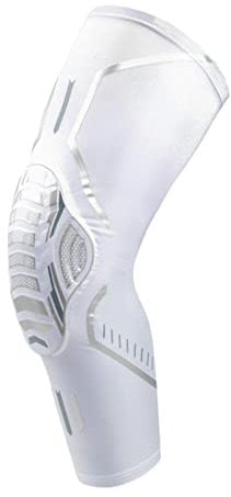 GMJTSRWV Knee pads 1 pack of sports knee pads with padded bicycle riding knee pads breathable basketball anti-collision knee pads Knee elbow pads(White,L)