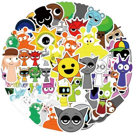110 Incredibox Sprunk Aufkleber Anime Figur Vinyl Wasserdicht DIY Stickers Für Computer Skateboard Sprunkis Stickers