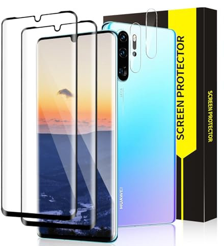 Bodyguard 2+2 Stück Schutzfolie für Panzerglas für Huawei P30 Pro, 9H Härte Anti-Kratzer Extrem Robust P30 Pro Displayschutz Folie, 3D Gebogenes Splitterfrei Dauerhaft Huawei P30 Pro Gehärtetes Folie