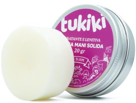 Tukiki Crema Mani Solida In Bloom, Idratazione Intensa, Non Unge, Mani Secche e Screpolate, 20 gr, Made in Italy