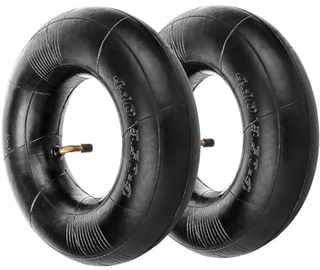 CROWNSHOP 2Pcs Wheelbarrows Inner Tube 4.10/3.50-4 Inner Tube for Wheelbarrows Bent Valve fits 10 Wheelbarrow Tire Replacement Inner Tubes for Trolley Scooter Hand Trucks Kart Lawn Movers
