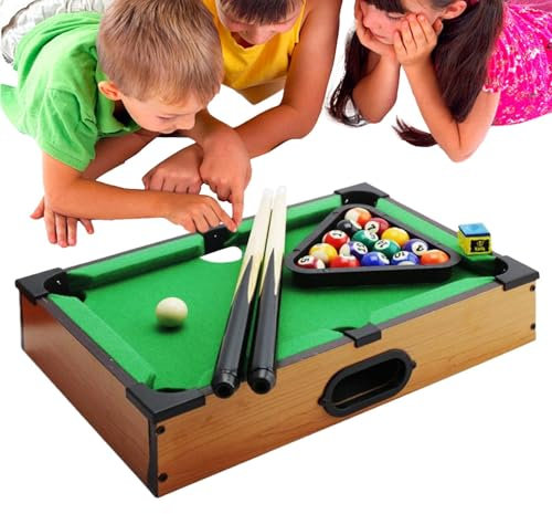 Small Billiard Pool Table - Board Games, Portable Games Games | Interactive Game Toys for Parents, Family Fun for School, Meeting