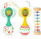 Baby Rasseln 0-12 Monate Neugeborene Spielzeuge Holz Regen Stick Rock Maracas, Weiche Musikinstrumente Sensorische Hand Griff Entwicklungsspielzeug für Kleinkinder Jungen Mädchen Geschenke, 3 Stück
