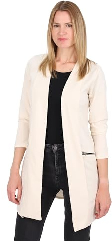 Malito - Damen Langarm Casual Blazer - offener eleganter Stretch-Blazer - weich & figurumspielend - Business Longblazer 6041
