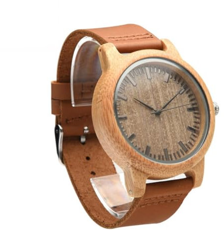 Healvian 1 Pieza Reloj De Bambú Relojes Hombres Relojes para Hombres De Reloj