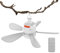 WJnflQN Canopy Fan | Patio Ceiling Fan with Light and Remote Control,Adjustable Speed, Cooling Tool for RV Camping Outdoor Pergola
