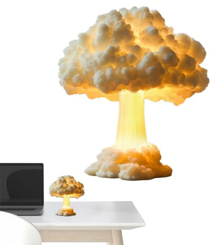 Nuke Lampe - Nachttischlampe Fürs Schlafzimmer | Ausgefallene Beleuchtung Für Schreibtisch Kinderzimmer Nachttisch Wohnung Wohnzimmer