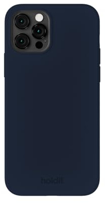 holdit Silikonhülle iPhone 12/12 Pro - 0,8mm Ultra dünn Handyhülle Silikon - Trendy Slim Silicone case mit Voller Schutz (erhöhte Kante für Kameraschutz) - Midnight Blue