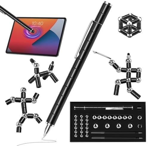 Omtofo Fidget Pen, Multifunktions Magnetischer Kugelschreiber, Lustig Geschenke für Männer, Magnetic Fidget Pen, Stressabbau Druckkugelschreiber, Geburtstagsgeschenk für Männer Teenager