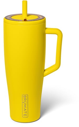 BrüMate Era 1.2L Tumbler with Straw and Lid, 40oz Water Bottle with Handle | 100% Leakproof, Insulated Metal Cup, Stainless Steel Travel Gym Mug, Keeps Drinks Ice-Cold All Day, (Pineapple)