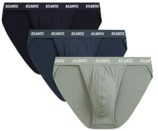 ATLANTIC UNDERWEAR 3er / 6er Pack Herren Tanga Slips | Modern geschnittene Herren Unterhosen aus weicher, atmungsaktiver Baumwolle, Perfekter Sitz