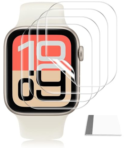 Pellicola Protettiva per Apple Watch SE3/SE2/SE/Series 6/5/4 44mm, 4 Pezzi