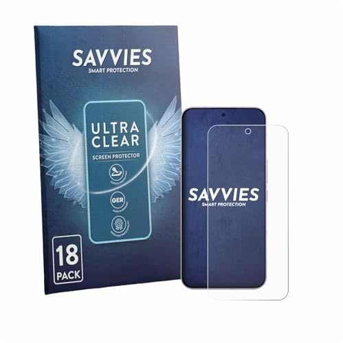 Savvies 18 Stück Schutzfolie für Oppo K15 Pro Plus Displayschutz-Folie Ultra-Transparent