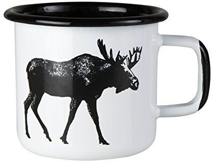 Muurla - Elch - Tasse, Kaffeetasse, Becher - Emaillebecher - Emaille - 370 ml