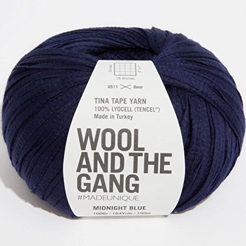 Wool and the Gang, Tina Tape-Garn, Nachtblau, 100 g, Aran/Kammgarn