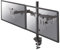 Newstar FPMA-D550DBLACK Full Motion Dual Desk Mount (clamp & grommet) for two 10-27 Monitor Screens, Height Adjustable - Black