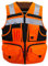 3M Reflective stripes Safety Vest knitted and Oxford Hi-vis Vest with pockets Bright Construction Workwear for men women, Hi-vis Orange, S