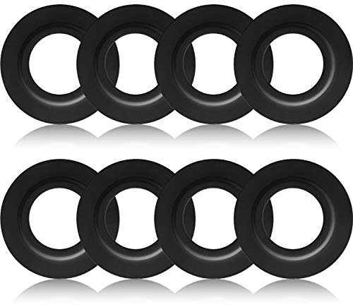 8 Pieces Metal Lamp Shade Reducer Ring for ES/E27 to BC/B22 Plate Light Fitting Lampshade Washer Adaptor Converter(Black)