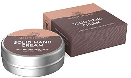 Desert Secrets Solid Hand Cream - feste Handcreme für trockene Haut mit Marula-Öl und Bienenwachs, Naturkosmetik - 30 g
