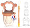 Tetine Grignoteuse Bebe et 3 Tétines Évolutives | Design Singe | En Silicone Médical et Sans Bisphénol A | Attache tétine offert (Singe)