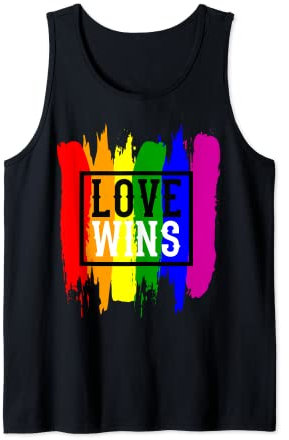LOVE WINS LGBT Pride Gay Pride Month LGBTQ Flagge Tank Top