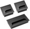 Niaciswe Cuadrado Pasacables de Aleación de Aluminio Pasacables Mesa Tapa Pasacables Pasacables Mesa 0ficina Negro Tapa Cables organizador cables escritorio 2 Piezas 80 x 80 mm 1 Piezas 80 x 160 mm