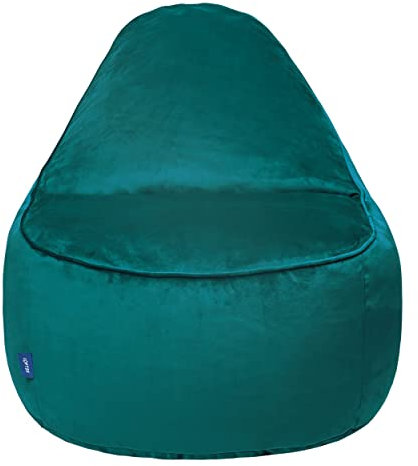 Loft 25 Relaxing Adult Bean Bag Chair | Indoor Living Room Gaming Beanbag | Soft & Comfy Velvet Lounger Seat | Lightweight Ergonomic Design | Durable & Comfortable (Wald, Velvet)