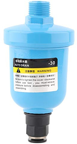Automatic Tank Drain Valve, G1/2 Universal Pneumatic Die Cast Aluminum Auto Drainer Air Compressor Replacement Parts Condensate Management for Modern High Pressure Ball Type System Gas Storage Tank