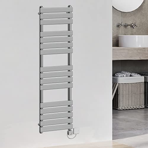 Warmehaus Thermostatic Electric Towel Rail Prefilled Chrome 1600x450mm