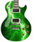 Guitar/Bass Skin Axe Wrap Re Skin Vinyl Decal Sticker Green Lightning Bolt GS124